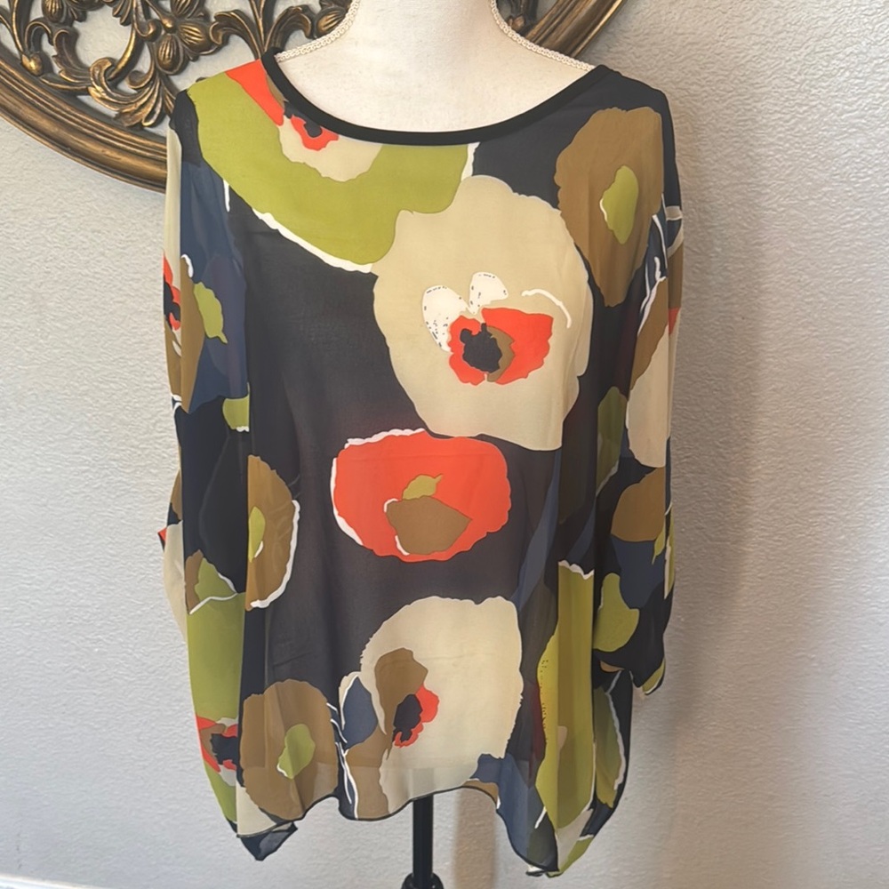 Floral Chiffon Blouse - Multicolor NWT!